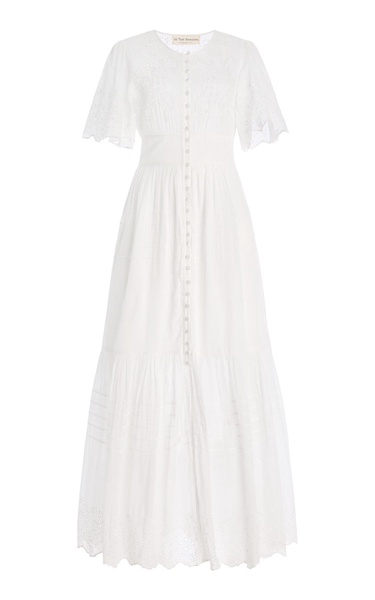 Idella Embroidered Cotton Voile Maxi Dress