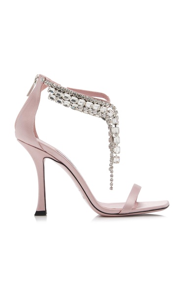 Verity Crystal Satin Sandals