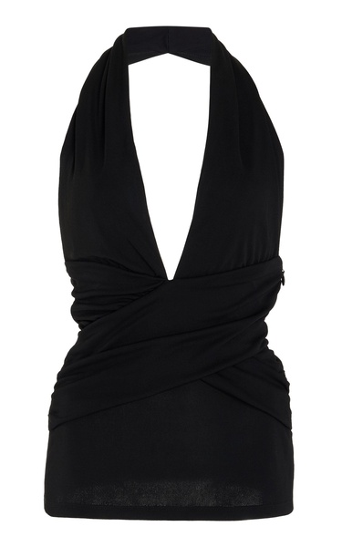 Gathered Jersey Halter Top