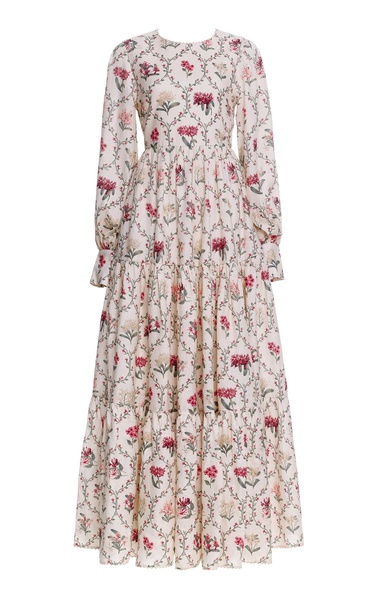 Nuez Floral Linen Maxi Dress