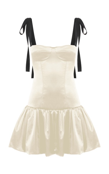 Patrice Bustier Satin Mini Dress