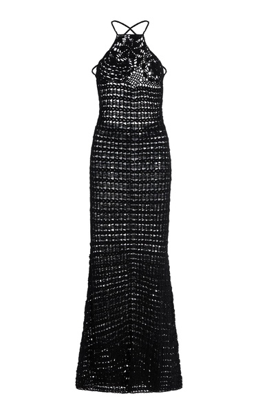 Exclusive Diah Knit Cotton Maxi Dress