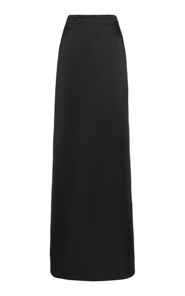 Washed Twill Maxi Skirt
