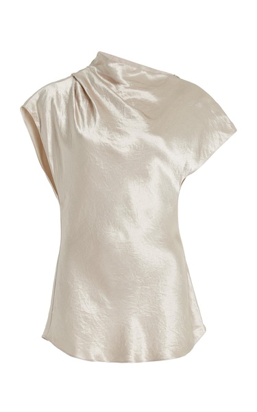 Kobe Draped Satin Bias Top
