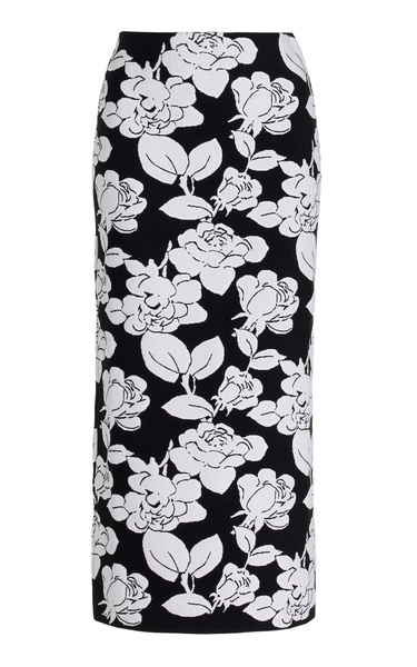 Knit Midi Pencil Skirt