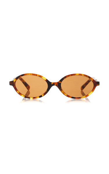 Regard Oval-Frame Acetate Sunglasses
