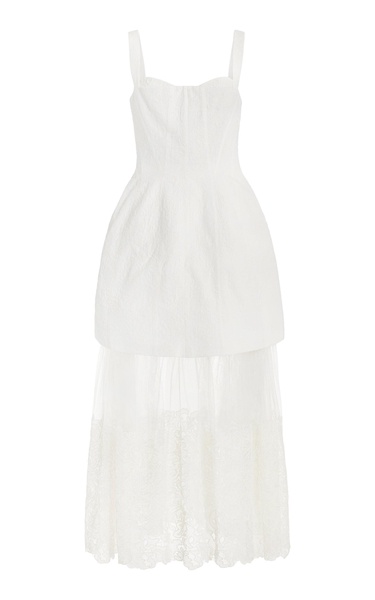Callan Embroidered Jacquard Maxi Dress