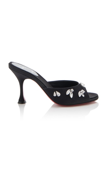 Degraqueen 85mm Crystal-Embellished Crepe Satin Sandals