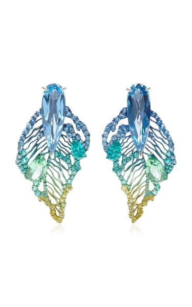 Aurora Titan Spinel, Tourmaline Earrings