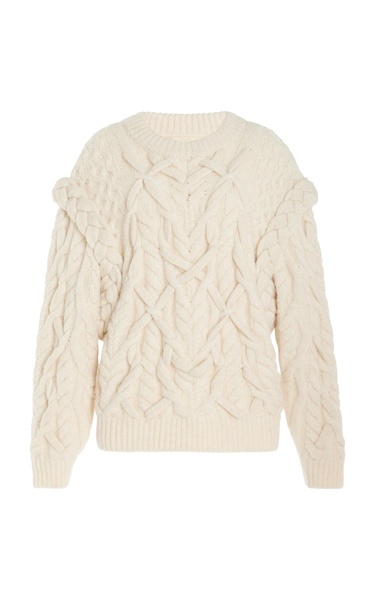 Basiliane Cable-Knit Wool-Blend Sweater