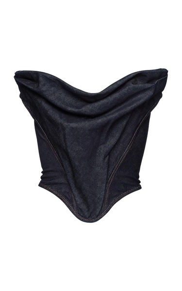 Strapless Denim Corset Top