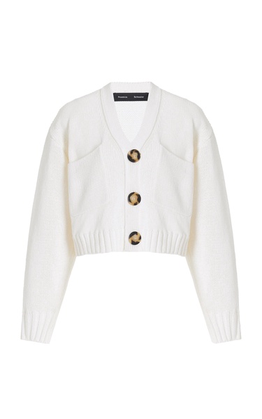 Sofia Cropped Knit Cotton-Blend Cardigan