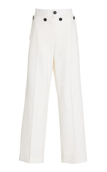 Oliver Wool Gabardine Straight-Leg Pants