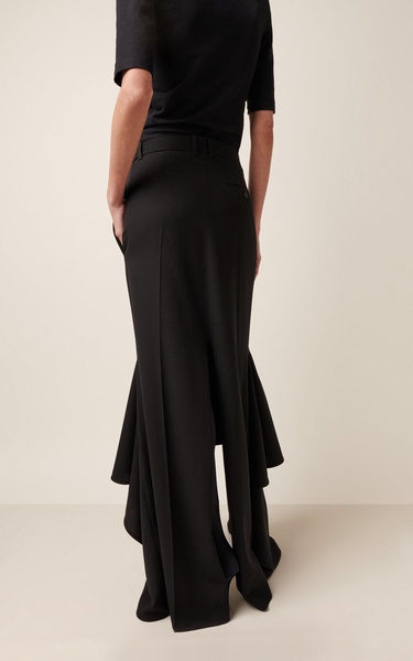 Wool Godet Pant-Skirt