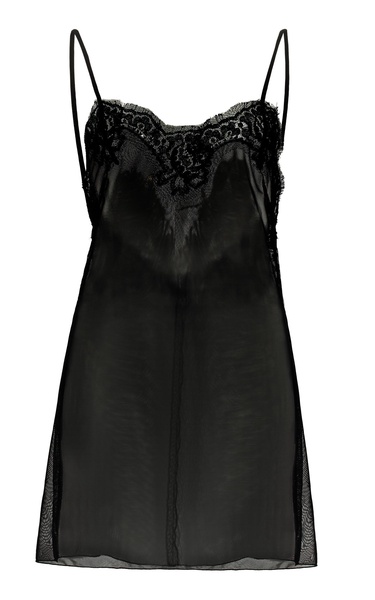 Lace-Trimmed Tulle Camisole Top