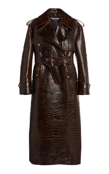 Croc-Embossed Altermat Trench Coat