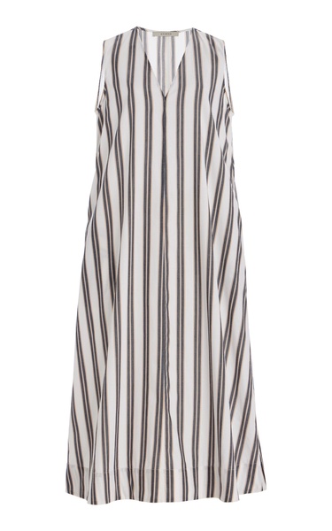 The Nisha Cotton-Blend Midi Dress 