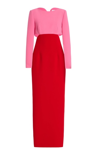 Cutout Crepe Gown