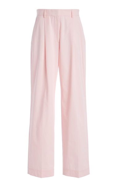 Cotton Straight-Leg Pants