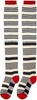 Off-White & Black Patch Stripes Socks