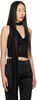 Black Cowl Neck Tank Top