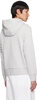 Gray Double Face Knit 4-Bar Hoodie
