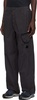 Black Microreps Boxy Lens Cargo Pants