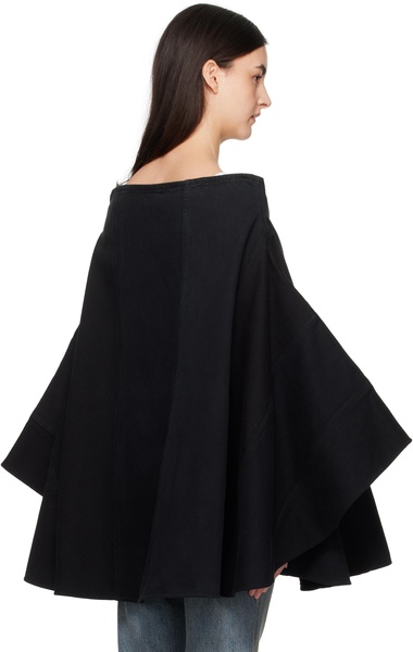 Black Nº73 Sweaterponcho Vintage Denim Jacket