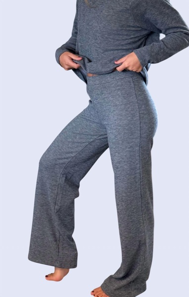 wide leg lounge pant in blue