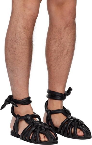 Black Puff Sandals