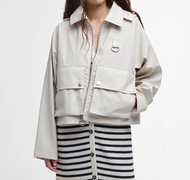 june showerproof jacket in blanc