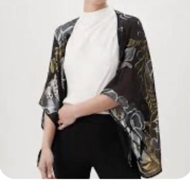 exquisite jacket in black metallic
