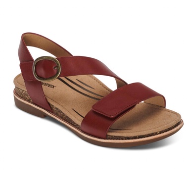 women's tamara quarter strap sandal in red