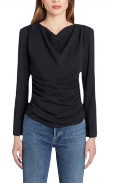 long sleeves fersia top in blk