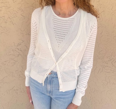 luton cardigan in 920 ivory