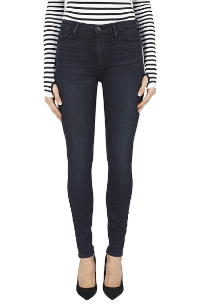 gisele high rise super skinny denim in black