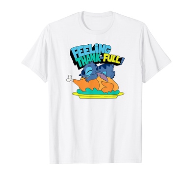 Amazon Essentials Stitch Thanksgiving Turkey Feeling Thank-full T-Shirt
