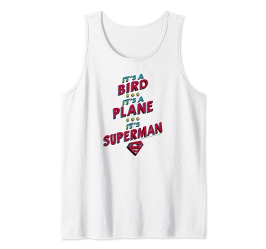 Amazon Essentials DC Comics It's a Bird It's a Plane It's Superman Tank Top