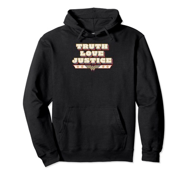 Amazon Essentials DC Comics Wonder Woman Truth Love Justice Pullover Hoodie