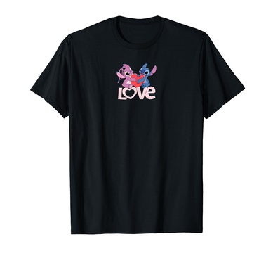 Amazon Essentials Stitch and Angel Love Valentine's Day T-Shirt