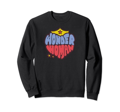 Amazon Essentials DC Comics Wonder Woman Heart Shaped Logo Sweatshirt