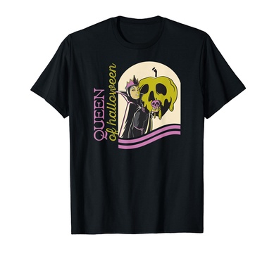 Amazon Essentials Men's Villains Evil Queen of Halloween T-Shirt, Black Halloween Print, Small