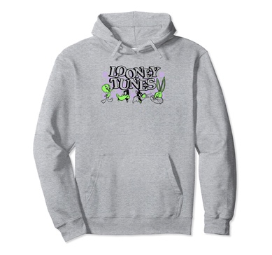 Amazon Essentials Looney Tunes Checkerboard with Green Characters Pullover Hoodie