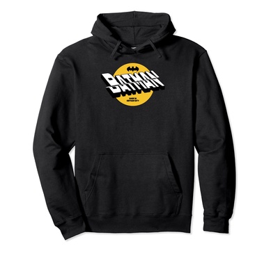 Amazon Essentials DC Comics Batman Circle 3D Shifted Logo Pullover Hoodie