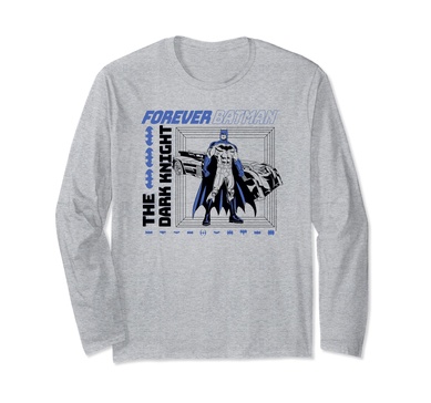 Amazon Essentials DC Comics Forever Batman The Dark Knight Frame Long Sleeve T-Shirt