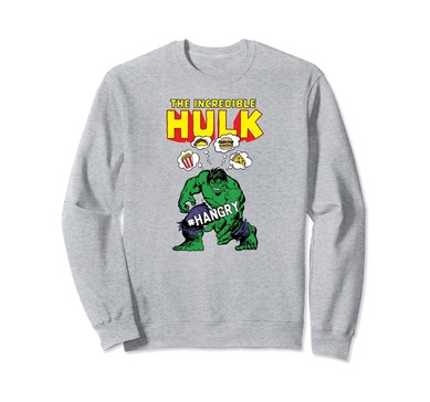 Amazon Essentials Marvel Avengers The Incredible Hulk Hangry Sweatshirt