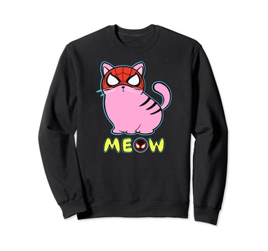 Amazon Essentials Marvel Spider-Man Miles Morales Cat with Mask Meow Sweatshirt