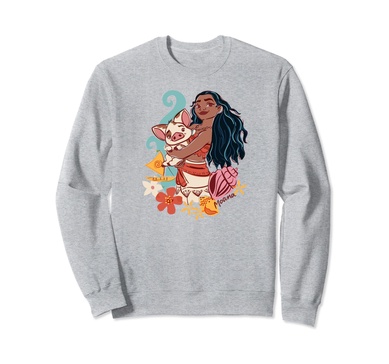 Amazon Essentials Princess Moana Layered Portrait Sweatshirt