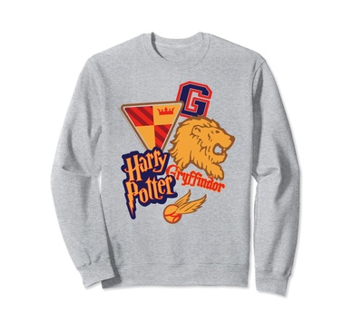Amazon Essentials Harry Potter Gryffindor Collegiate Collage Sweatshirt