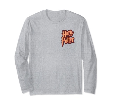 Amazon Essentials Harry Potter Front and Back Gryffindor Collegiate Collage Long Sleeve T-Shirt